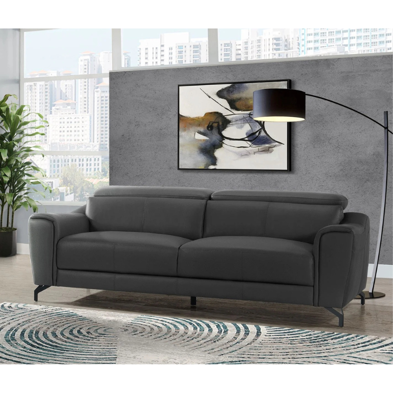 Picture of Genuine Leather Grey Sofa
