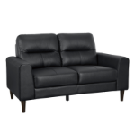 Picture of Genuine Leather Black Loveseat