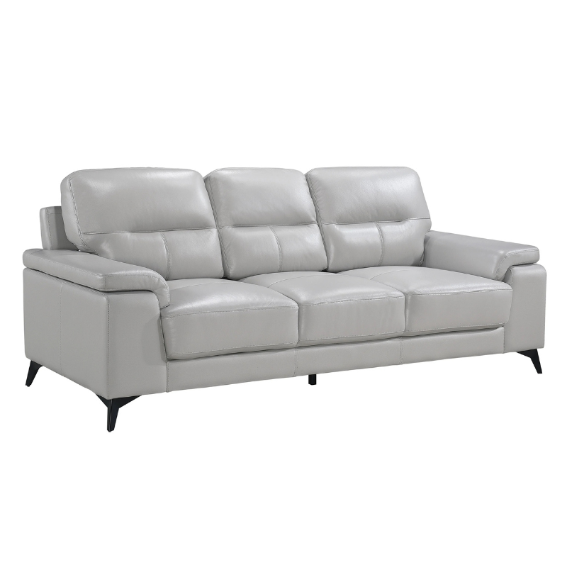 Picture of Genuine Leather Light Grey Sofa