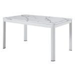 Picture of 59" White Marble Stone Top Dining Table