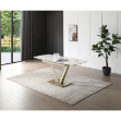 Picture of 47/71" Extendable White Marble Dining Table