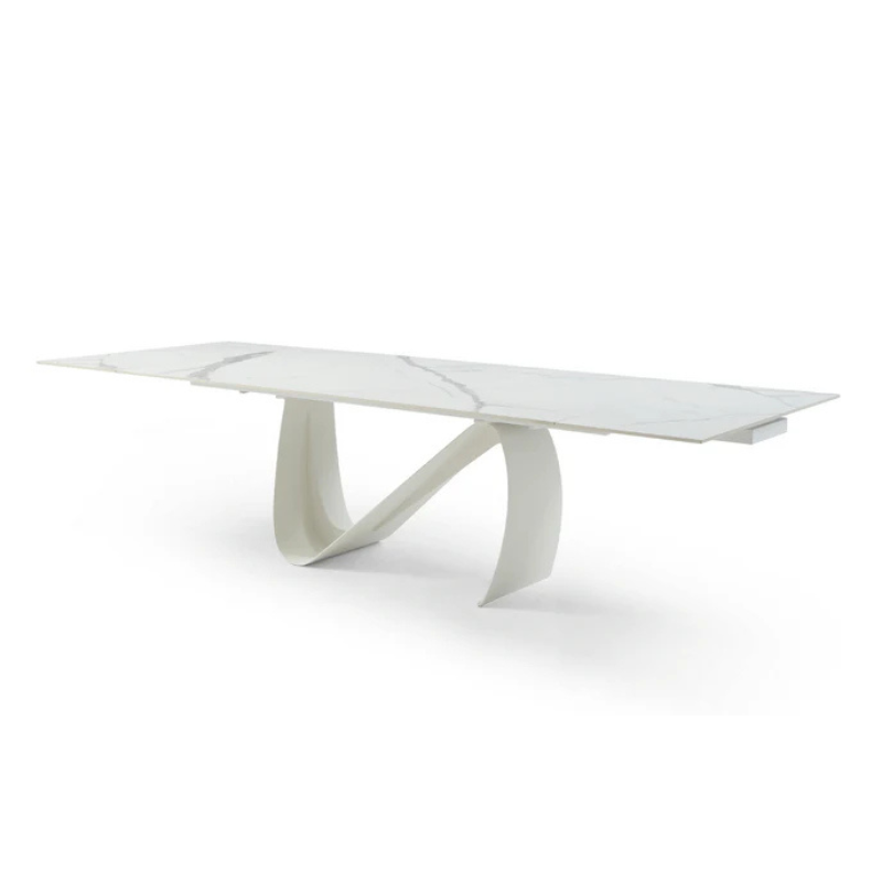 Picture of 83/123" EXTENDABLE White MARBLE DINING TABLE