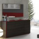 Picture of Red Gloss Dresser and Mirror