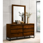 Picture of Wood Dresser and Mirror