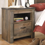 Picture of Warm rustic plank finish Nightstand