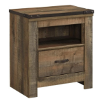 Picture of Warm rustic plank finish Nightstand