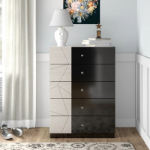 Picture of 28.7"L x 43.5"H Light Grey Black Chest