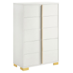 Picture of 31.5"L x 49.5" White or Black Five Drawer Chest