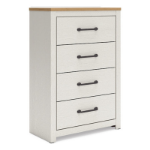 Picture of White finish Four Drawer Chest