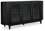 Picture of 74.13" x 35.13" Inch 3 glass cabinet doors Server