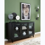 Picture of 74.13" x 35.13" Inch 3 glass cabinet doors Server