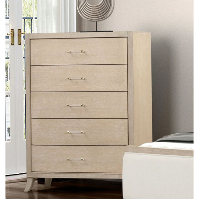 Picture of 40"W x 54"H Natural Oak Solid Wood Chest