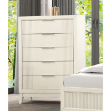 Picture of 37" Antique White Solid Wood, Birch Veneer Chest