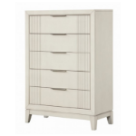 Picture of 37"W x 52.5"H  White Solid Wood, Birch Veneer Chest