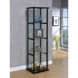 Picture of Black 4 Shelf Glass Curio Cabinet - L 16.75 X W 14.25 X H 63.75