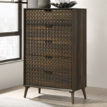 Picture of 33"W x 50"H Dark Brown Engineered Wood Chest