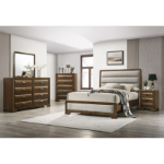 Picture of 34.5"W x 51.2"H Brown Finish Solid Wood, Wood Veneer Chest