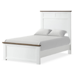 Picture of White/Dark Brown or Blue/Dark Brown Finish Twin/Full Bed