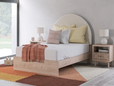Show details for Full Upholstered Panel Bed with Storage or Without Storage Picture of Full Upholstered Panel Bed with Storage or Without Storage