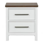 Picture of White/Dark Brown or Blue/Dark Brown Finish Nightstand