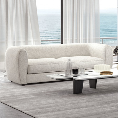 Show details for Material Boucle, Solid Wood Exclusive Boucle Fabric Wooden Legs Sofa Picture of Material Boucle, Solid Wood Exclusive Boucle Fabric Wooden Legs Sofa