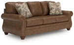Picture of Faux leather traditional sofa
