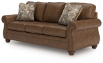 Picture of Faux leather traditional sofa
