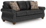 Picture of Faux leather traditional sofa