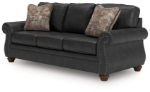 Picture of Faux leather traditional sofa