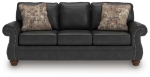Picture of Faux leather traditional sofa
