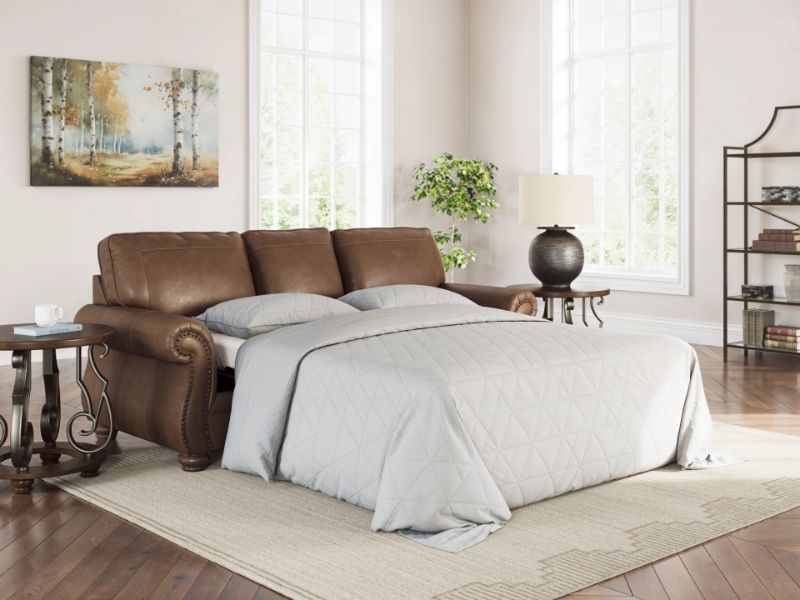 Picture of Traditional Leather Queen Sofa Sleeper