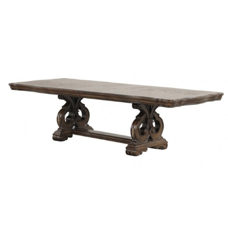 Picture of 80"-114" Extendable Dark Brown MATERIAL Asian Hardwood, Engineered Wood Dining Table