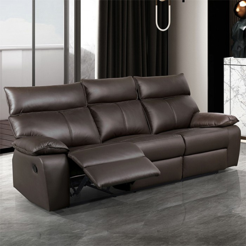 Picture of Brown Material Leather Manual Recline Sofa