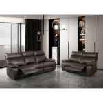 Picture of Brown Material Leather Manual Recline Sofa