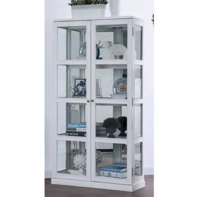 Show details for Wood Frame Construction Glass Sides Curio Cabinet - 35"L X 13 3/4"W X 67"H Picture of Wood Frame Construction Glass Sides Curio Cabinet - 35"L X 13 3/4"W X 67"H