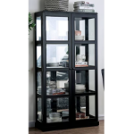 Picture of Wood Frame Construction Glass Sides Curio Cabinet - 35"L X 13 3/4"W X 67"H