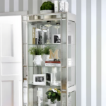 Picture of 5-tier Shelf Material Glass, Solid Wood Curio Cabinet - 31"W X 14"D X 78"H
