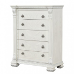 Picture of 42"W x 54"H Silver Brushed Material Engineered Wood Chest