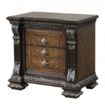 Picture of Silver Brushed Material Engineered Wood Nightstand