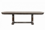Picture of 80" - 112" Extendable Leaf Dark Brown Material Engineered Wood Dining Table