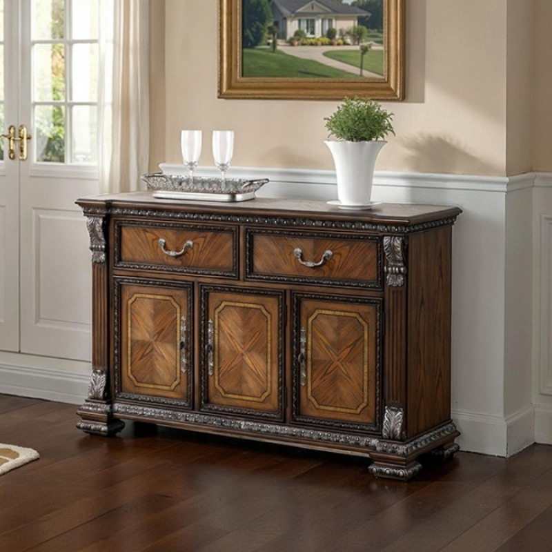 Picture of 60" x 39.5" Inch Dark Brown Material Engineered Wood Sideboard