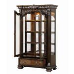 Picture of Dark Brown Material Engineered Wood Curio Cabinet - 48"W X 20"D X 81"H