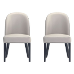 Picture of Luxurious Leatherette Solid Beech Wood Frame Stained in Black Dining Chair