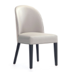 Picture of Luxurious Leatherette Solid Beech Wood Frame Stained in Black Dining Chair