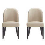 Picture of Luxurious Leatherette Solid Beech Wood Frame Stained in Black Dining Chair