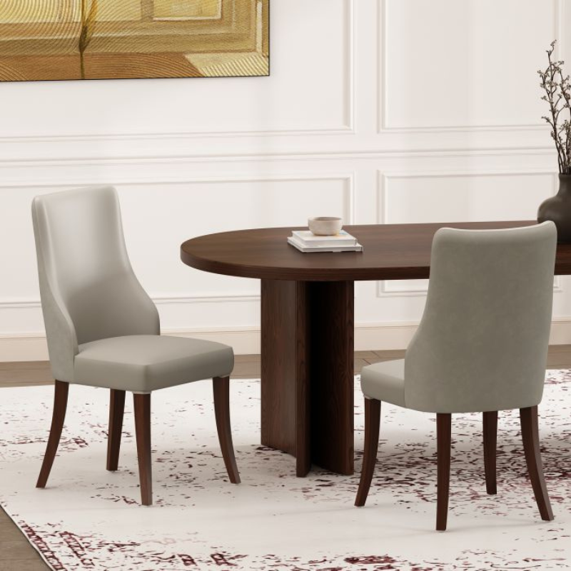 Picture of Dark Walnut Solid Beech Wood Frame Dining Chair