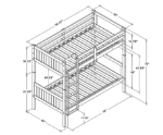Picture of 39" Separable Trundle bunk bed