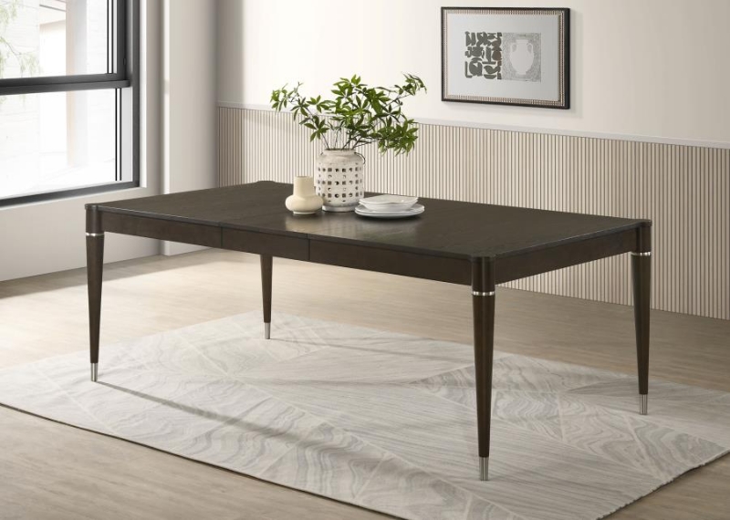 Picture of 63"-81"-inch Extendable Dining Table Ash Brown