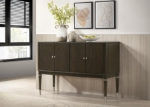 Picture of 52" x 35.75" Inch 4-door Dining Sideboard Server with Shelves Ash Brown