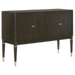 Picture of 52" x 35.75" Inch 4-door Dining Sideboard Server with Shelves Ash Brown
